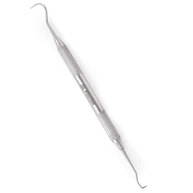 Raspador de sarro dental profesional Equinox, herramienta para eliminar placa y restos de comida.