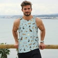 thumbnail image 6 of Pofeuu Cartoon Doodle Puppy Print Men's Workout Tank Tops Sleeveless Muscle Gym Shirt Quick Dry-XX-Large, 6 of 7