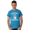 thumbnail image 5 of Llater Losers Nerdy Geeky Cute Llama Men's Graphic T Shirt Tees Brisco Brands 5X, 5 of 6