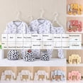 thumbnail image 3 of CAUYDY Infant Girls Outfits Preemie Boys Clothes Unisex Baby Layette 2 Long Sleeve Shirt + 2 Pants + Hat + Bib + Bellyband 7 Pieces Soft Set Fall Sizes 0-3 Months,Sky Blue, 3 of 5