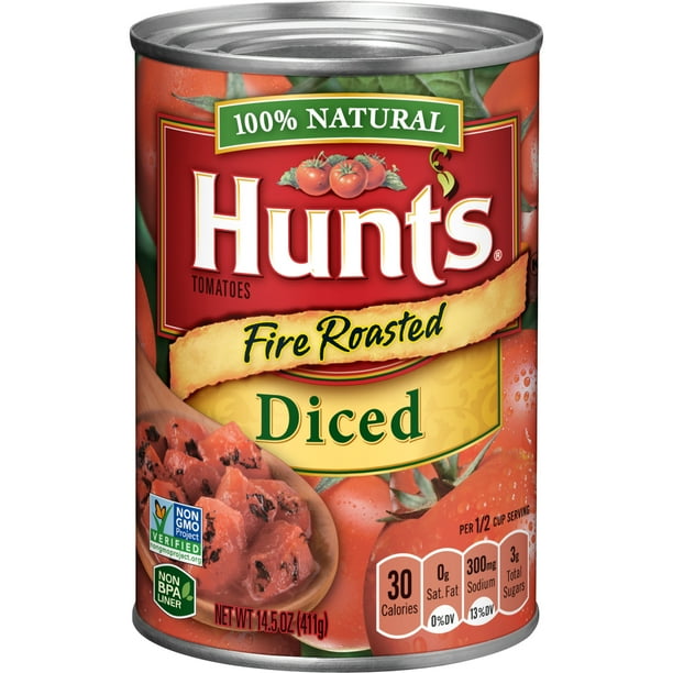 6 Pack Hunt S Fire Roasted Diced Tomatoes 14 5 Oz Walmart Com Walmart Com