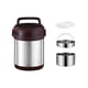 thumbnail image 1 of Fiambrera portátil de 1600 ml | Jarra de almuerzo aislada de acero inoxidable 304 | Contenedor a prueba de fugas de 3 capas con asa gruesa | Diseño de boca ancha para una fácil limpieza | Cubo de, 1 of 4