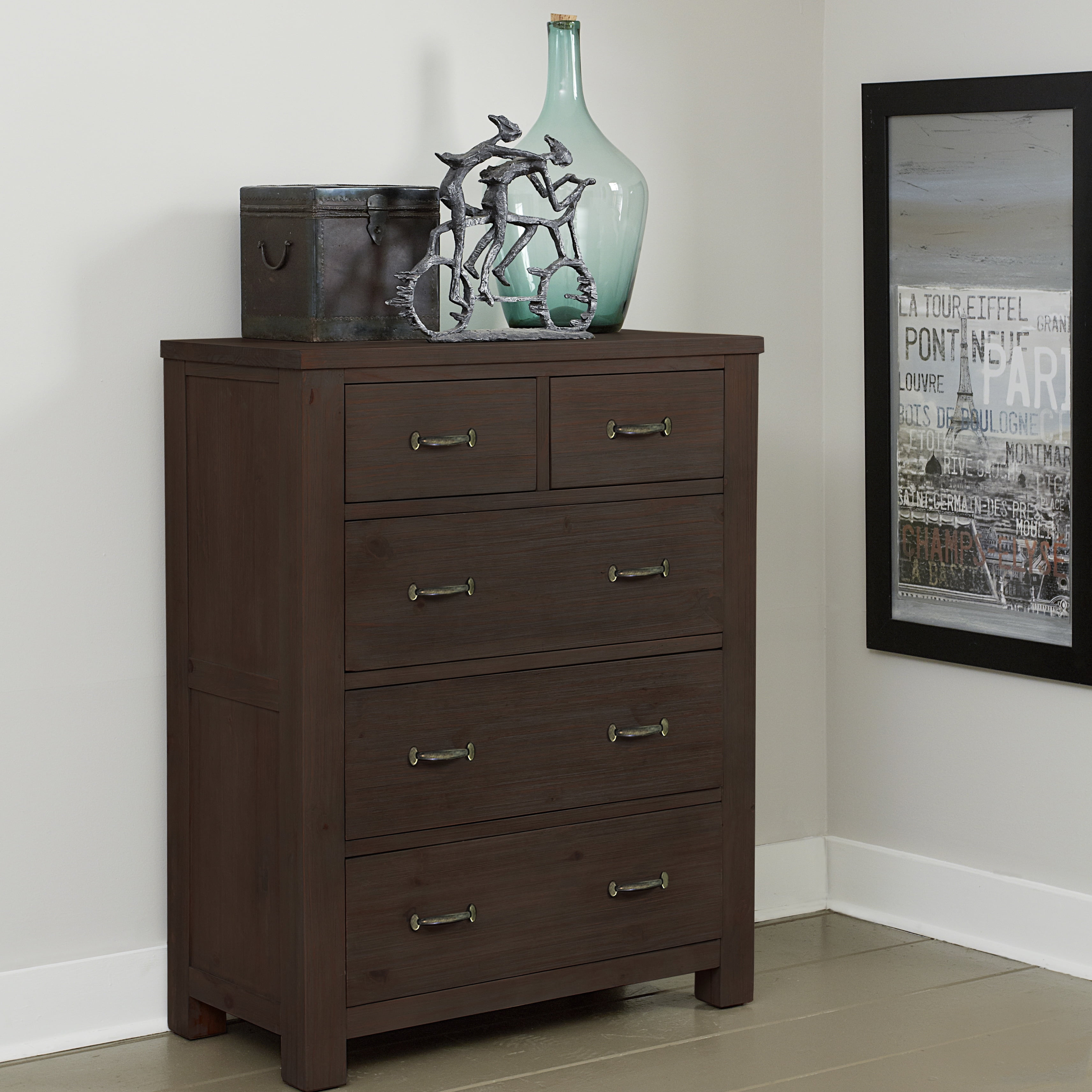 Ne Kids Highlands 5 Drawer Chest In Espresso Walmart Com
