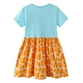 thumbnail image 2 of ENFLASH Toddler Giraffe Dress Little Girls A Line Summer Dresses Casual Cotton Sundress for Kids 2-7Y, 2 of 8