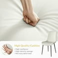 thumbnail image 6 of White PU Leather Dining Chair Set of 4,Upholstered High Quality PU Leather Seat with Black Metal Legs,Modern Comfortable Kitchen Chair with safe Foot Pads,Ergonomic Design,for Dining Living Room, 6 of 7