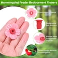 thumbnail image 2 of Uxcell 32-Pack Flores de Repuesto para Comederos de Colibrí, Piezas de Alimentación de Plástico para Comederos [Rosa], 2 of 6