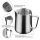 thumbnail image 3 of Jarra de leche, vaporizador manual de acero inoxidable de 350 ml + 600 ml, vaporizador de leche con crema para café Adepaton LL-0908, 3 of 6