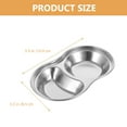 thumbnail image 4 of 2pcs Seasoning Metal Dishes Appetizer Serving Tray Barbecue Condiment Dip Dishes, 4 of 6