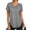Grey, variant on Womens Workout Tops V Neck Tee Shirts Quick Dry Athletic Shirts Women Loose Gym Running Tops