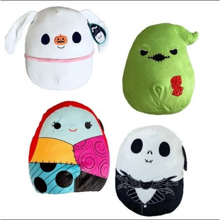Squishmallows 5 Inch Nightmare Before Christmas Set of 4 - Jack, Sally, Oogie Boogie, Zero Halloween Plush Official Kelly Toys