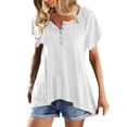 thumbnail image 3 of Sngxgn T-Shirt Crewneck Tee, Classic Fit T-Shirt for Women(White,M), 3 of 7