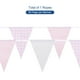 thumbnail image 4 of Banderín a Cuadros Rosa y Blanco Uxcell, 36 PCS Banderas Triangulares para Decoración de Cumpleaños y Bodas al Aire Libre, 4 of 6