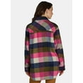 thumbnail image 5 of Time and Tru Women's Plaid Button Front Shacket, XS-XXXL, 5 of 5
