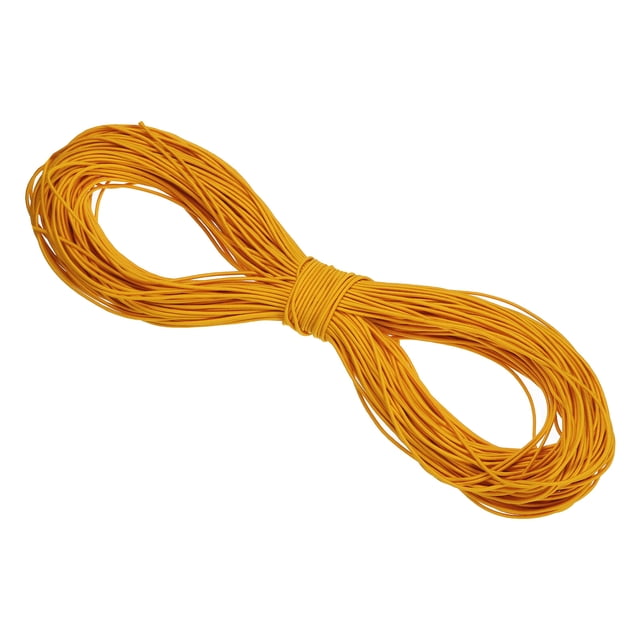 Uxcell Elastic Cord Heavy Stretch String Rope for Crafting DIY Sewing Hook Straps Camping Tie Down Strap Gold 2.5mm x 100m