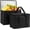 Black, variant on (Not Made In China) Insulated Reusable Grocery Bags, Catering and Delivery Bag For Hot and Cold Food, Collapsible Thermal Tote For Doordash