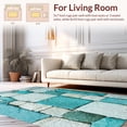 thumbnail image 2 of ODIKA 4'x6' Machine Washable Non-Slip Area Rug, Turquoise Beach Stone Modern Pebble Cluster High Traffic Rug, Gray, 118353, 2 of 7