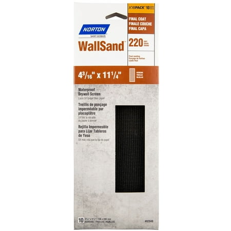 

Norton 02049 Drywall Sanding Screen Paper 11-1/4 in x 4-3/16 in 220 Grit