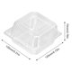 thumbnail image 3 of 100 PC 5 en envases de plástico para alimentos desechables con bisagras transparentes para llevar contenedores, 3 of 9