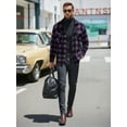 thumbnail image 5 of OALUXE Men's Plaid Button Down Shirts Cotton Long Sleeve Shirts with Pocket, 5 of 7