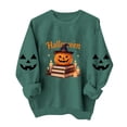 thumbnail image 4 of ZGRBOU Sweatshirts for Women Cute Ghost Reading Books Print Shirts Fall Crew Neck Long Sleeve Pullover Tops 2026, 4 of 6