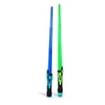 thumbnail image 1 of Juego de espadas láser LED dobles extensibles Boley, azul y verde, 1 of 6