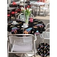 thumbnail image 5 of Outdoor Tablecloth with Umbrella Hole for Patio/Picnic/Party/Camping, Cute Black Space Waterproof Table Cloth Round Cover Washable, Star Cartoon Spaceship Planet (Dia 54"), 5 of 8