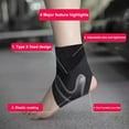 thumbnail image 4 of ievspot Sports Ankle Brace Fasten Tape Built-in Mechanical Pressure Stabilizes Joint Anti-sprain Ankle Support Wrap for Football Basketball, 4 of 8