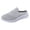 Grey, variant on Breathable Mules for Women Memory Foam Slip on Sneakers Knit Flat Shoes Lightweight Comfortable Walking Shoe Size 8 Black
