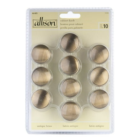 Allison Trade Knob Brushed Antique Brass, 10pk