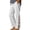 White-pants, variant on Womens Elastic Waist Pants, Side Tie Split Hem Fashion Summer Pants, Comfy Outdoor Beach Vacation Trousers with Pockets, S-3XL