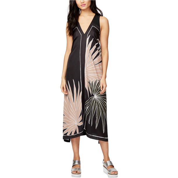 Vestido Maxi Rachel Roy con espalda cruzada para mujer negro XS