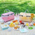 thumbnail image 1 of Cesta de picnic al aire libre, cesta portátil plegable, caja de aislamiento de aluminio para automóvil, cesta de compras de comida rápida con aislamiento de gran capacidad, cesta de hielo, 1 of 3