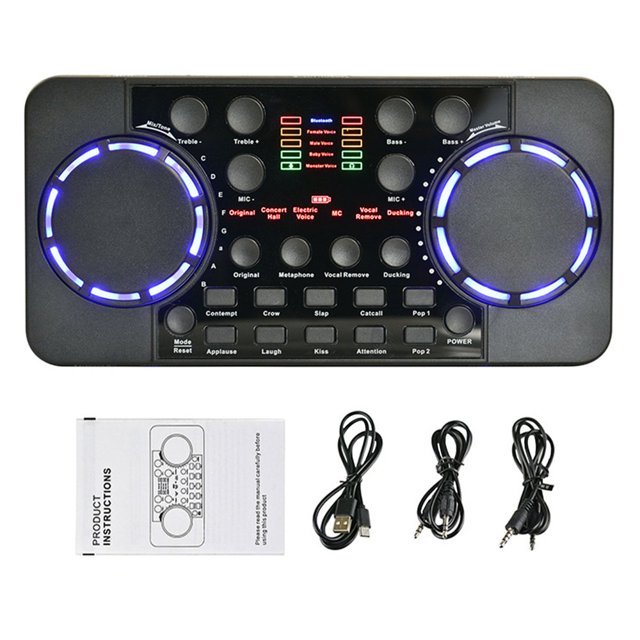 Sound Card Singing Mixer Portable Board for Streaming Recording
