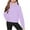 Purple, variant on FAIWAD Girls Half Zipper Sweatshirts Long Sleeve Comfy Pullover Tops with Thumb Hole 5-14Y