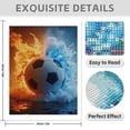 thumbnail image 3 of Diamond Art Kit for Adults, Soccer Ball Fiery Ice Contrast Diamond Painting for Adults Beginners, 5D DIY Diamond Art Painting Kits, Colorful Diamond Painting Craft for Home Decor 12x16, 3 of 7