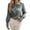 Gray, variant on Women's Dressy Blouses Bow Collar Puff Sleeve Long Sleeve Satin Silk Work Tops Business Workwear