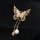 thumbnail image 2 of Broche de mariposa ahuecado para mujer con colgante de pin de solapa de mariposa para abrigos, chaquetas, suéteres, accesorios, dorado, 1 pieza TUNC  Sencillez, 2 of 5