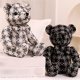 thumbnail image 3 of Oso lindo animal de peluche almohada suave oso Tweed muñeca regalo de cumpleaños para adultos niños Bedtime Toy Doll Nituyy Negro,9.84", 3 of 5