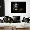 thumbnail image 4 of Designart Lion Displaying Fiery Face - Animal Throw Pillow - 18x18, 4 of 5