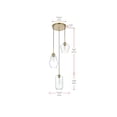 thumbnail image 3 of Living District Gene 17.5 Inch Pendant Clear Shade in Satin Gold, 3 of 10