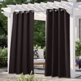 thumbnail image 1 of Cortina NICETOWN para interiores y exteriores, 240 x 240 cm, impermeable, color caramelo, 1 of 9