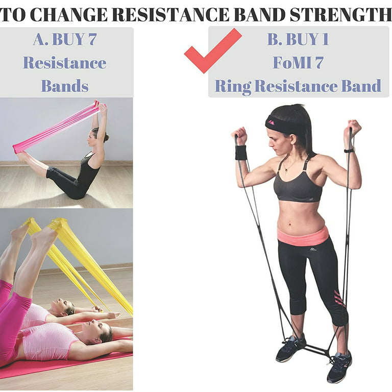 7 Ring Stretch and Resistance Exercise Band by FOMI Back, Foot, Leg, and  Hand Stretcher, Arm Exerciser Portable For Home, Fitness Center, Physical