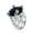 Silver Plated Black, variant on Women Shinning Cubic Zirconia Rings Chunky Big Gemstone Statement Ring Party Holiday Jewelry Accessories Gold Plated White Size 8