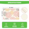 thumbnail image 6 of Pink Dahlia Floral Spring Placemats Set of 4, 12x18 Inch Seasonal Valentine Day Table Mats for Party Kitchen Dining Decoration, 6 of 6
