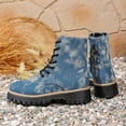 thumbnail image 6 of Women's Ankle Boots Fashionable Round Toe Denim With Lace Up Design and Heel for Stylish Comfort in Daily Wear and Work, 6 of 9