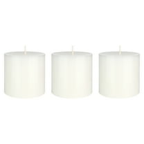 Mega Candles 3 pcs Unscented White Round Pillar Candle, Hand Poured Premium Wax Candles 3 Inch x 3 Inch, Home Décor, Wedding Receptions, Baby Showers, Birthdays, Celebrations, Party Favors & More