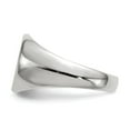 thumbnail image 3 of 14K White Gold Ring Band Signet 12.5x13.5mm Closed Back Men's, Size 9, 3 of 5