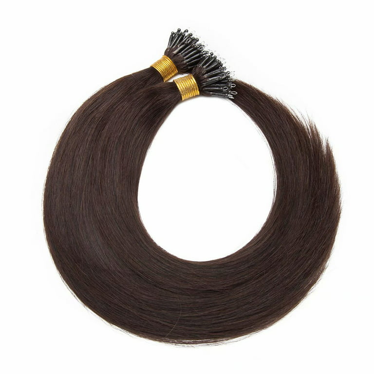 MY-LADY Nano Ring Beads Human Hair Extensions Micro Loop tip Russian Hair  Highlight Hairpiece 16-24