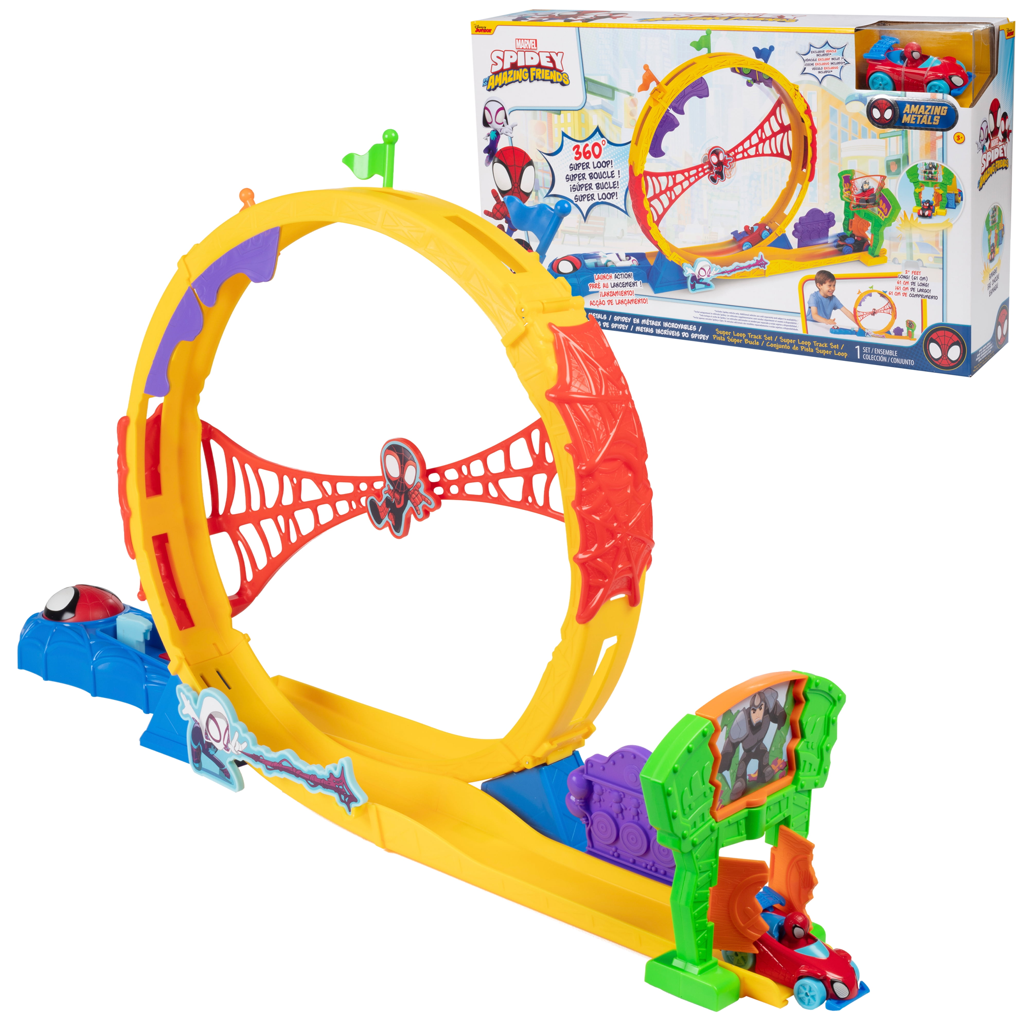 大人気新品セール ブ Spiderman Playset, Web-Quarters Spidey Marvel Toy with Set バーベキュー・調理用品