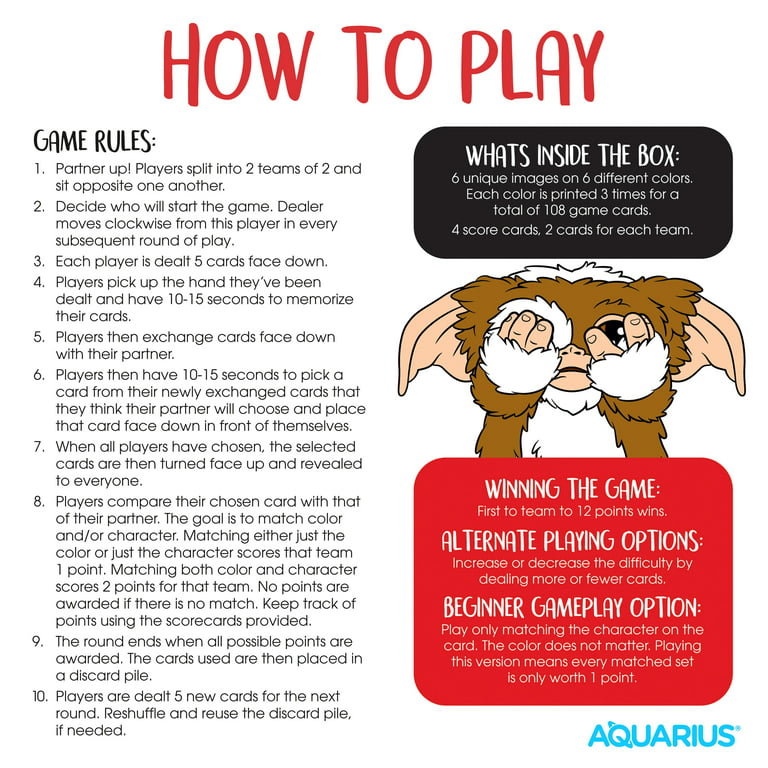  AQUARIUS - Harry Potter Memory Master Card Game : Toys & Games